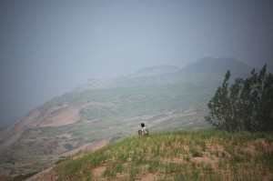 Visitor on Sleeping Bear Dunes