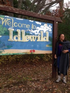 Carolyn Finney by Idlewild sign