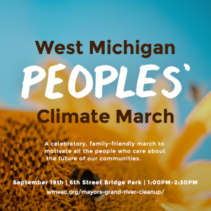 West Michigan climate march flyer
